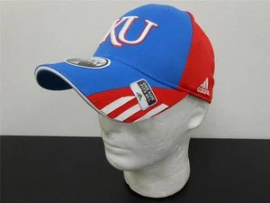 New Kansas Jayhawks Adults One Size Adidas FlexFit Cap Hat - Picture 1 of 10