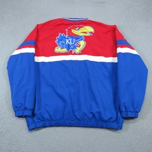 Chaqueta DE COLECCIÓN Kansas Jayhawks Para Hombres XXL 90s Bordada Pullover Rompevientos Cremallera - Imagen 1 de 12