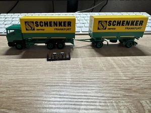 Herpa 1:87 Camion MAN Schenker Francoforte Buone Condizioni Senza OVP - Foto 1 di 6