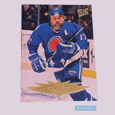Fleer Ultra '95-'96 Wendel Clark Hockey Sports Trading Card Quebec Nordiques - Image 1 of 2
