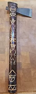 RARE - Vintage African Hand Carved Etched Ebony Wood Tribal Axe -22” - Picture 1 of 8