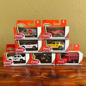 Coca-Cola Matchbox Cars Set Of 7 Collectible Diecast Models By Mattel Wheels - Picture 1 of 4