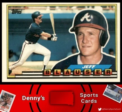 1989 Topps Big #317 Jeff Blauser Atlanta Braves Baseball Card - Image 1 of 2