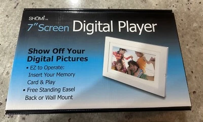 Shomi Digital Photo Frame 7 inch Free Standing or Wall Mount - Image 1 of 4