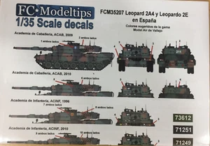 FC MODELTRIPS 1/35 FCM35207 Leopard 2A4 y Leopardo 2E en España, calcas - Imagen 1 de 5