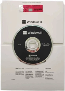 Microsoft Windows 11 Pro Key 64 bit DVD Brand New Sealed - Afbeelding 1 van 2