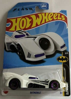 2023 Hot Wheels ФЛЭШ БЭТМОБИЛЬ #103 BATMAN 3/5 - БЕЛЫЙ БЭТМОБИЛЬ - Изображение 1 из 2
