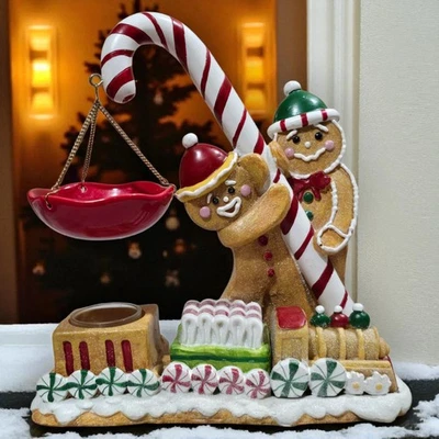 YANKEE CANDLE Pan de Jengibre Hombres Entrena CERA DERRETIDA CALENTADOR DE TARTA Caramelo de Navidad RARO Foto 1 de 4