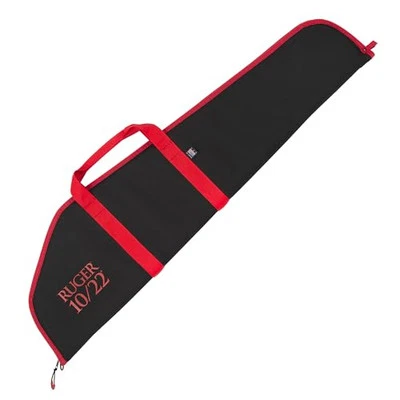 40 Inch Black Red Rifle Case Soft Padded Ruger Scoped Gun Bag with Storage Po... - Image 1 of 4