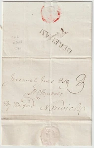 1781 NORFOLK - DEREHAM PMK LETTER THOMAS SMYTH ? TO JEREMIAH IVES 'BY THETFORD' - Picture 1 of 2