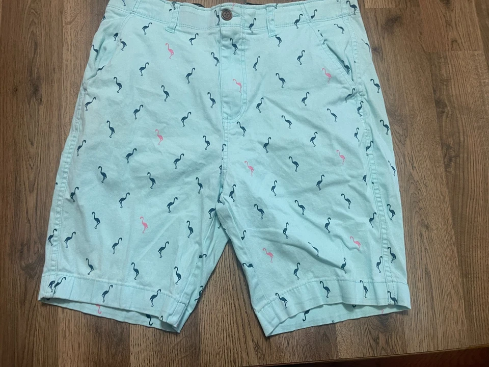 Pantalones Cortos Flex Plugg, Para Hombre Talla 32, Azul Rosa, Flamenco, Frente Plano Foto 1 de 4