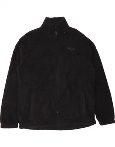 FILA Womens Fleece Jacket UK 20 2XL Black Polyester DJ05 - Picture 1 of 3