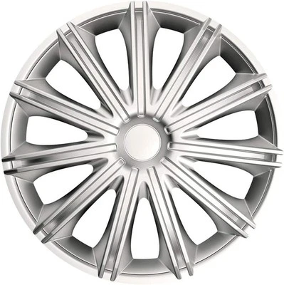 Guarnições de roda 17" para tampas de cubo AUDI A4 Premium prata conjunto de 4 - Imagem 1 de 4