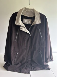 Liz Claiborne Women's Brown Plaid Lined Coat Size 1X - Picture 1 of 10