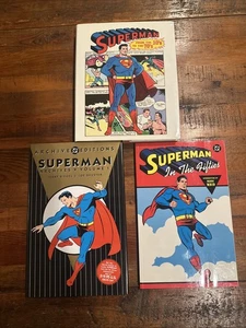 Superman 3 Bücher Lot - aus den 30er bis 70er Jahren, in den 50’er Jahren & Archiv Band 1 - Bild 1 von 9