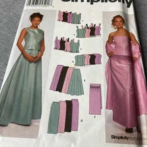 Simplicity 9466 Sewing Pattern Y2K Formal Evening Top Skirt Wrap 14 16 18 20 - Picture 1 of 4