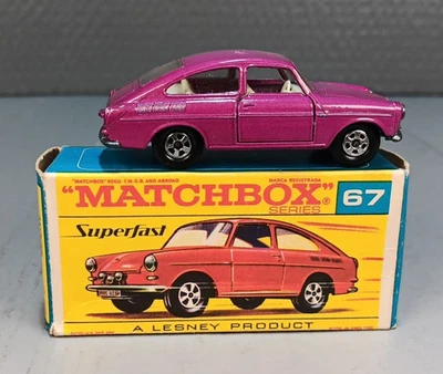 Matchbox Lesney Superfast MB67 Purple Volkswagen 1600TL w/F2 Box - Image 1 of 4