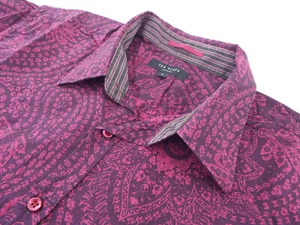 TED BAKER Mens Shirt 🌍 Size 4 (CHEST 44") 🌎 RRP £65-129+📮BOLD VIBRANT FLORAL - Picture 1 of 7