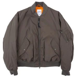 Aspesi F/W 24-25 'Gunner II' Dark Green Taffeta Oversized Bomber Jacket L New - Picture 1 of 8