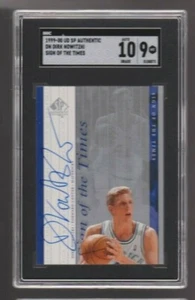 1999-00 SP AUTHENTIC SIGN OF THE TIME AUTOGRAPH DIRK NOWITZKI SGC 9 MINT/10 AUTO - Picture 1 of 2