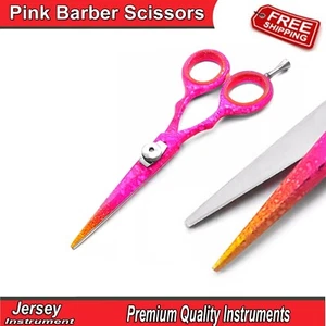 Tijeras de peluquero rosa 4,5"" corte de pelo peluquería salón tijeras profesionales - Imagen 1 de 4