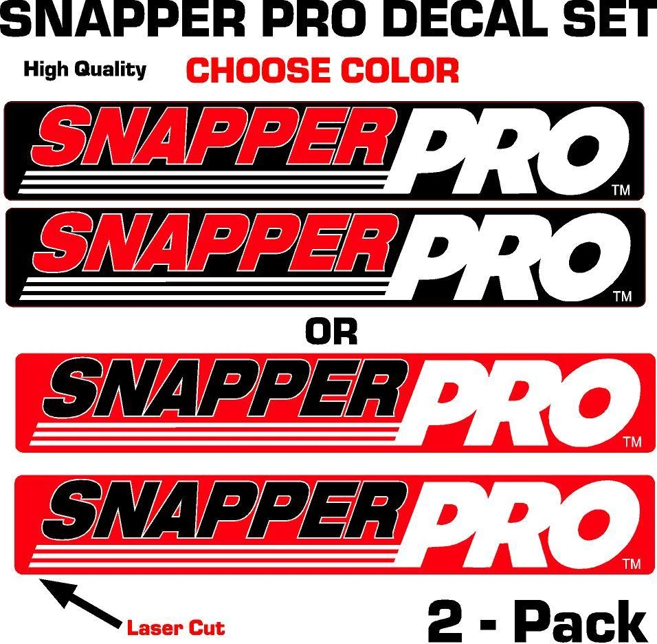 Snapper Pro Decal Set OEM graphics sticker emblem logo set Lawnmower tractor  - Image 1 of 1
