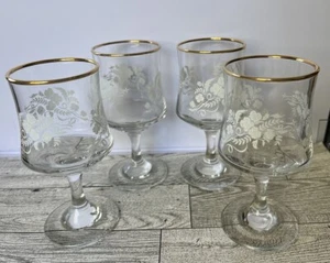 Regent by Dema Sherry Gläser Goldrand weiß Radierung Deko Glaswaren - Bild 1 von 9