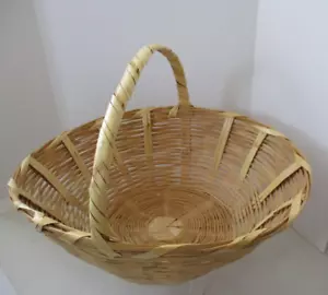 Cesta estilo capó bambú México vintage años 60-70 nueva - Imagen 1 de 22
