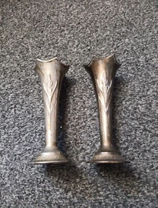 Paar Made In England Kerzenständer versilbert - Bild 1 von 9