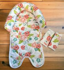 Go by Goldbug Infant Head Support and Seat Straps Covers. Floral Theme