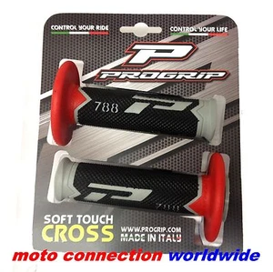 PRO GRIP 788 RED / GREY / BLACK MOTOCROSS HANDLEBAR GRIPS SUZUKI RMZ250 RMZ450 - Picture 1 of 1