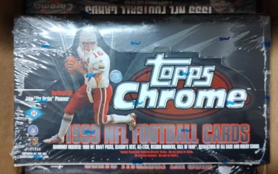 1999 TOPPS CHROME NFL FOOTBALL HOBBY BOX FACTORY SEALED NEW - Image 1 of 4