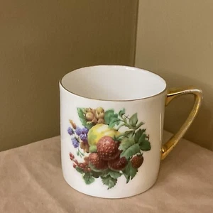 "Taza de café Naaman Israel vintage taza diseño fruta peras uvas bayas 3"" plana" - Imagen 1 de 6