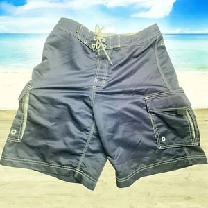 O’Neill Hybrid Board Shorts Trunks Surf Swim Men’s 38 Navy White Logo Pockets - Picture 1 of 12
