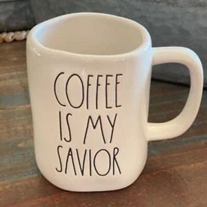 Rae Dunn Coffee Mug "Coffee is My Savior" 16 Oz. Cup New without Tag - Picture 1 of 8