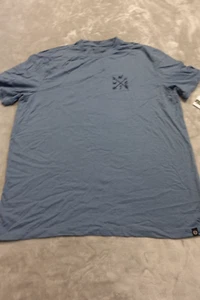 NWT Threads 4 Thought Men's Small Tan Tribelend Graphic T Shirt Sunset Waves - Picture 1 of 6