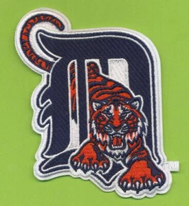 4" x 3" Die-Cut Detroit Tigers Embroidered Iron On Patch Retro Logo (1994-2005) - Picture 1 of 1