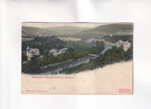 F5622) Ansichtskarte, GIESSHÜBL Sauerbrunn bei KARLSBAD - Handkoloriert 1901 - Bild 1 von 2