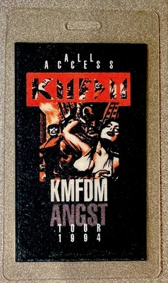 KMFDM Backstage Pass. Laminate For The Band And Traveling Crew. 1994 Angst Tour - Image 1 of 2
