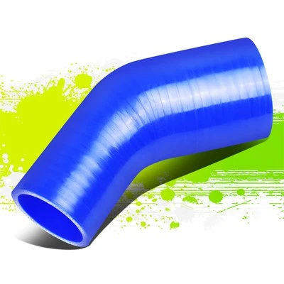 REDUCTOR DE 45 GRADOS 2.5"-3.0" 4 CAPAS AZUL SILICONA MANGUERA ADMISIÓN/TURBO TUBO ACOPLADOR Foto 1 de 4