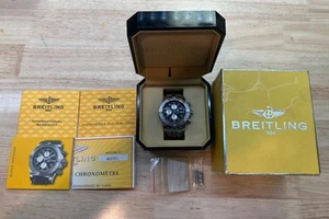BREITLING SUPER AVENGER SS AUTOMATIC 48MM Black Dial Mens Watch A13370 - Picture 1 of 12