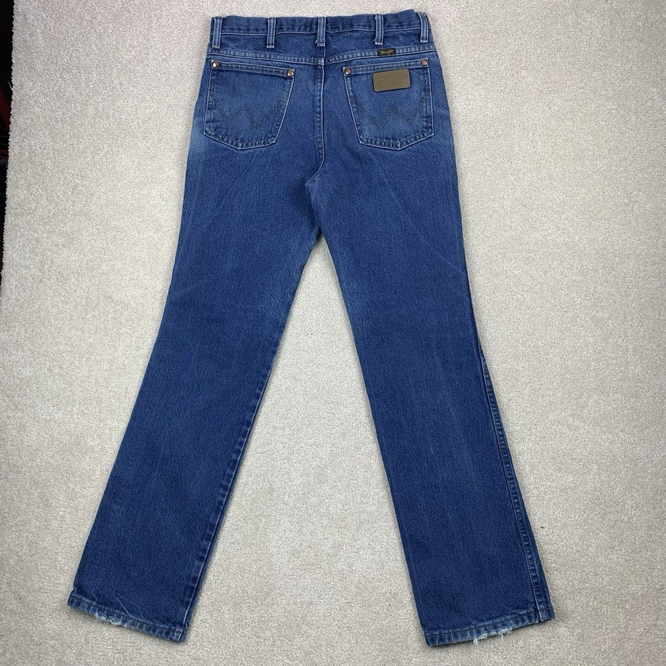 Wrangler Jeans Mens 31x32 Blue Cowboy Cut Slim Fit 936PWD Dark Wash Denim Rodeo - Image 1 of 4