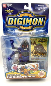Vintage raro Bandai Digimon Digivolving Kabuterimon action figure mini poster e carta - Foto 1 di 14