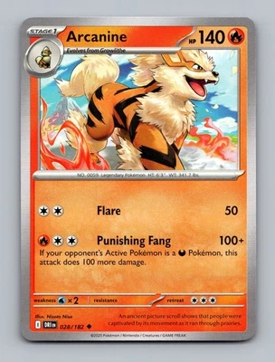 (2x PlaySet) Arcanine 028/182 SV10: Destined Rivals Non Holo Pokémon NM/NP Card - Image 1 of 2