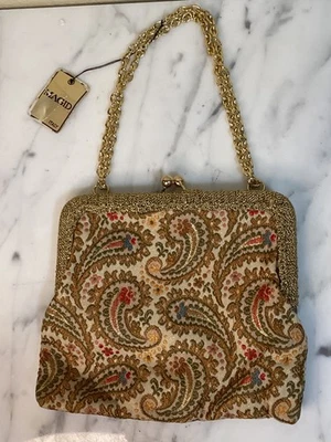 Vintage Magid Needlepoint Purse Handmade in Italy New - Image 1 of 4