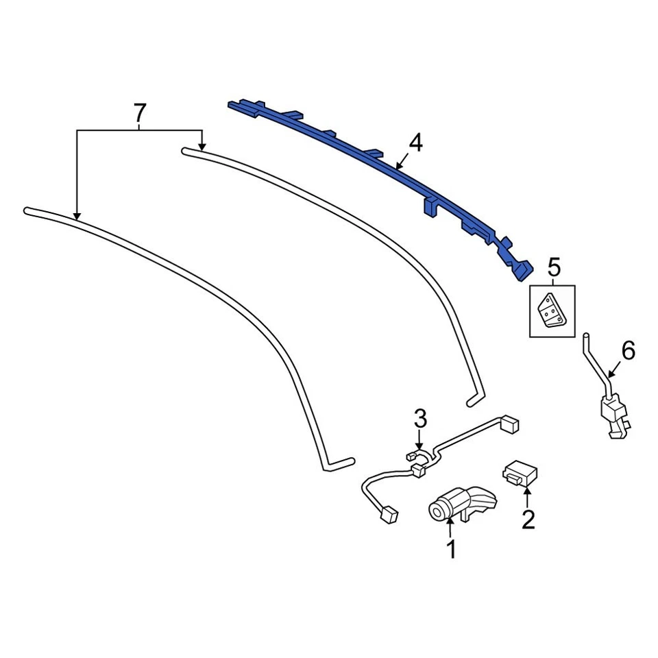 For Fiat 500 2012-2019 Fiat 68316370AA Left Convertible Top Frame Guide Foto 1 de 1