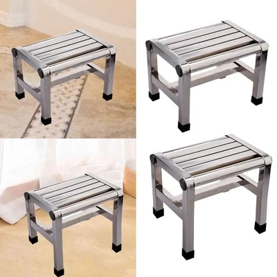 Foot Rest Household Stainless Steel Foot Stool for Kitchen Bathroom Bedroom - Image 1 of 2
