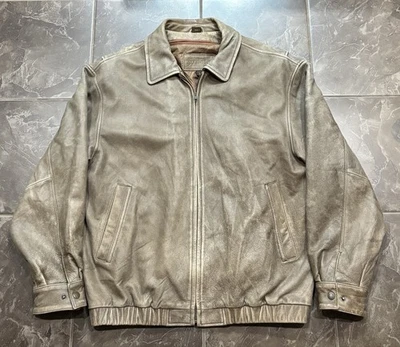 St. John’s Bay Brown Leather Jacket Men’s Size L - Image 1 of 3