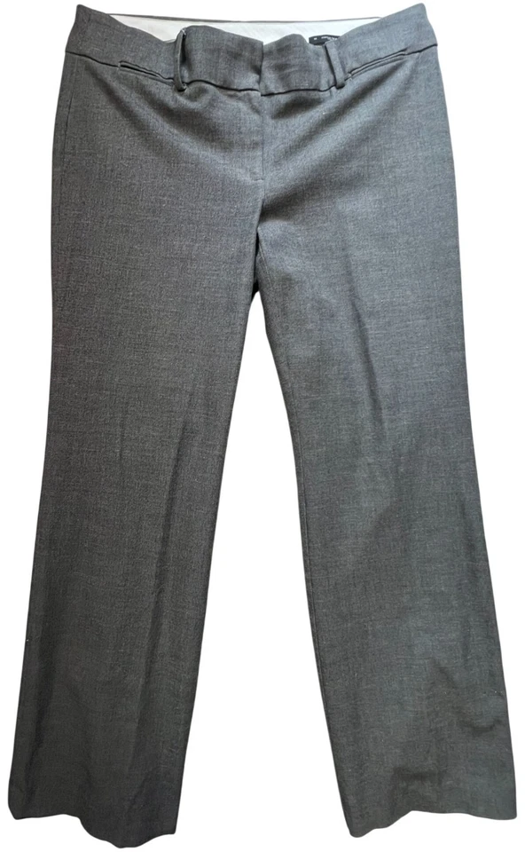 Ann Taylor Loft 女式 Marisa 裤正装裤子平底 14 码灰色口袋 — 第 1/4 张图片