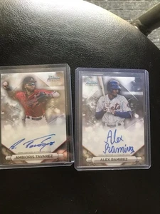 ALEX RAMIREZ AND AMBIORIS TAVAREZ AUTOGRAPHES 2 CARD DEAL - Picture 1 of 2